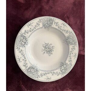 Antique J&G Meakin Hanley Oxford Rimmed Bowl Flowers Ironstone China Cottagecore